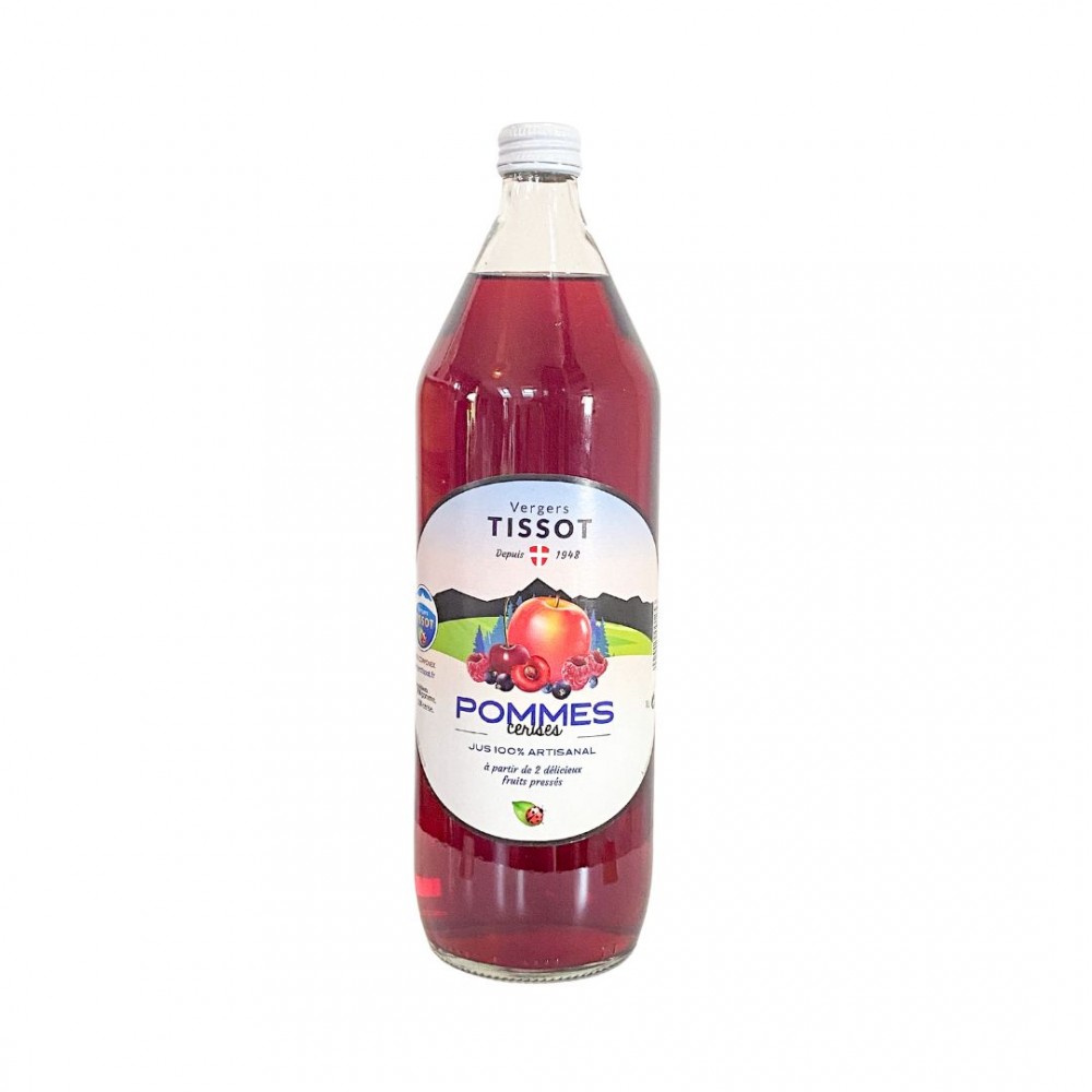 Jus de pomme cerise 1L, Vergers Tissot